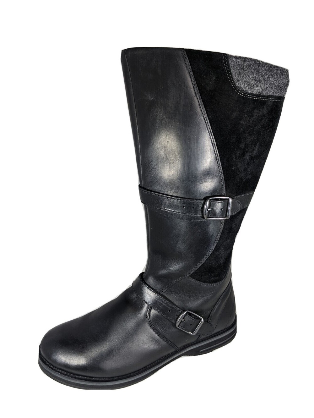 LL BEAN PARK RIDGE TALL Riding Boots WOMEN 7 Hunting Wool Lined Leather Side Zip